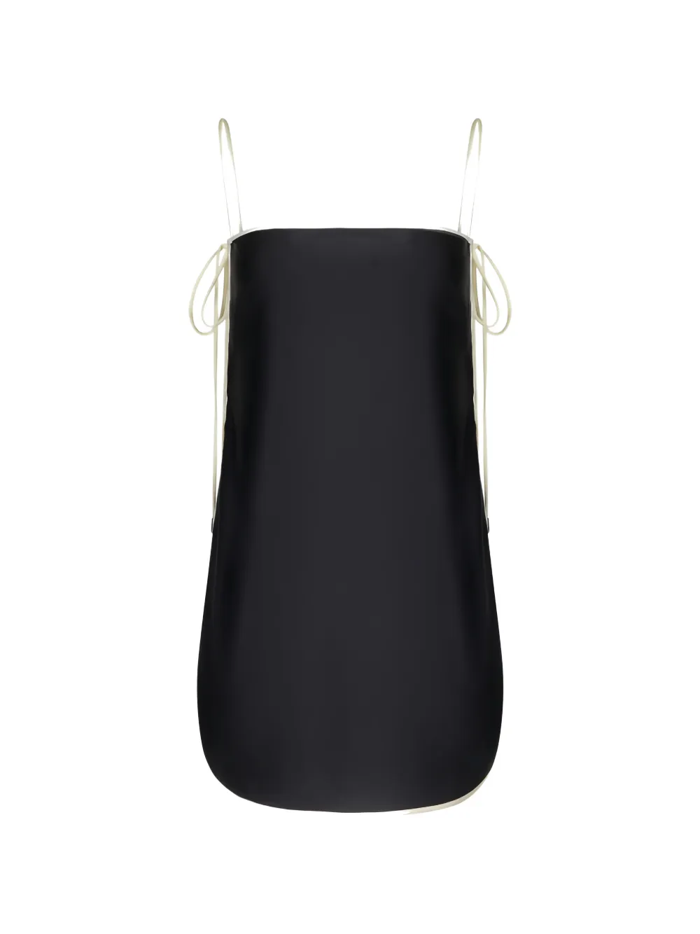 TEMILY contrast-trim spaghetti-strap mini dress - Nero