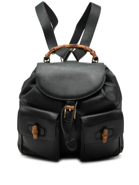Gucci Pre-Owned 2000-2015 Calfskin Bamboo Drawstring backpack
