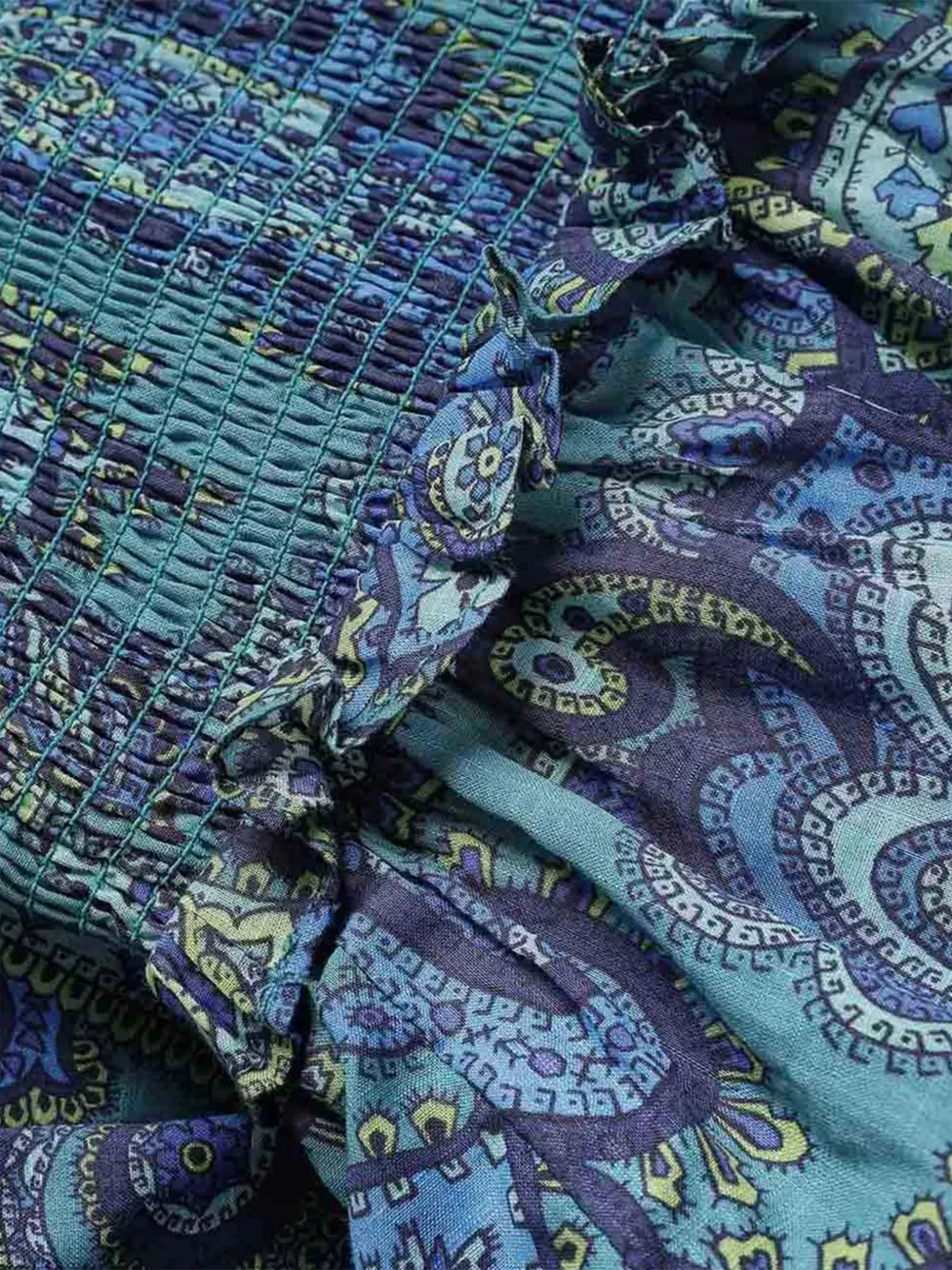 ZIMMERMANN Kids Patience gelaagde jurk met paisley-print Blauw