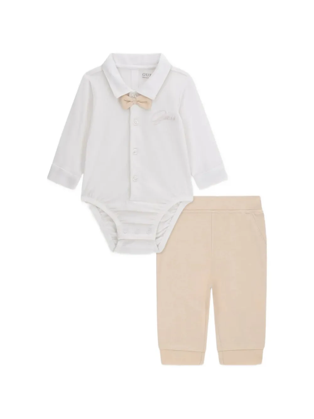 guess kids bow-tie babygrow set - Weiß