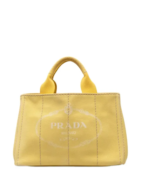 Prada Pre-Owned 2013-2026 Small Canvas Canapa Logo satchel