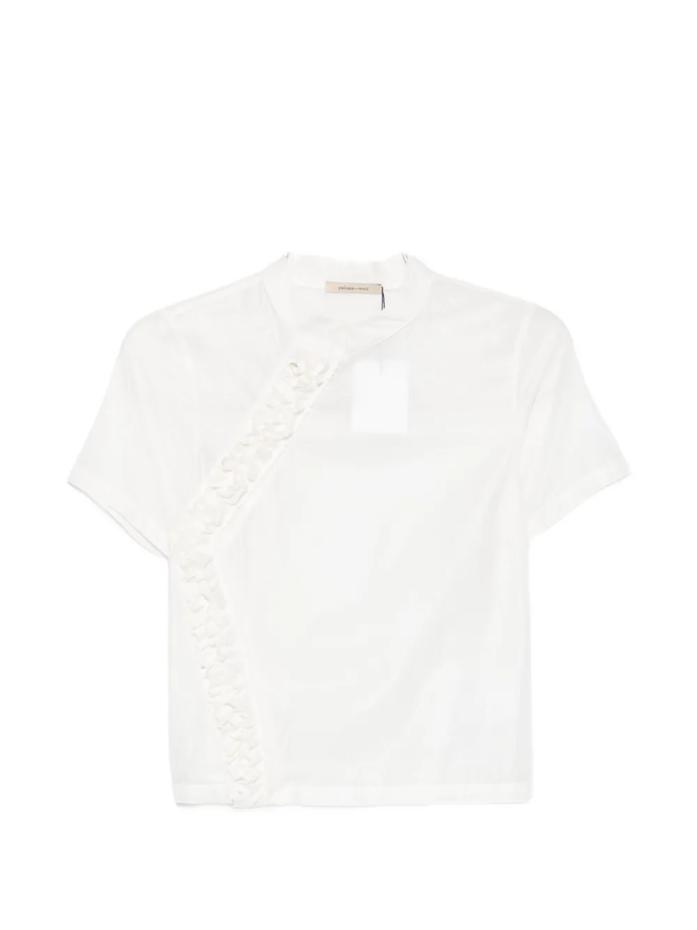 Paloma Wool Gaspar ruffle-trimmed short-sleeve blouse - Bianco