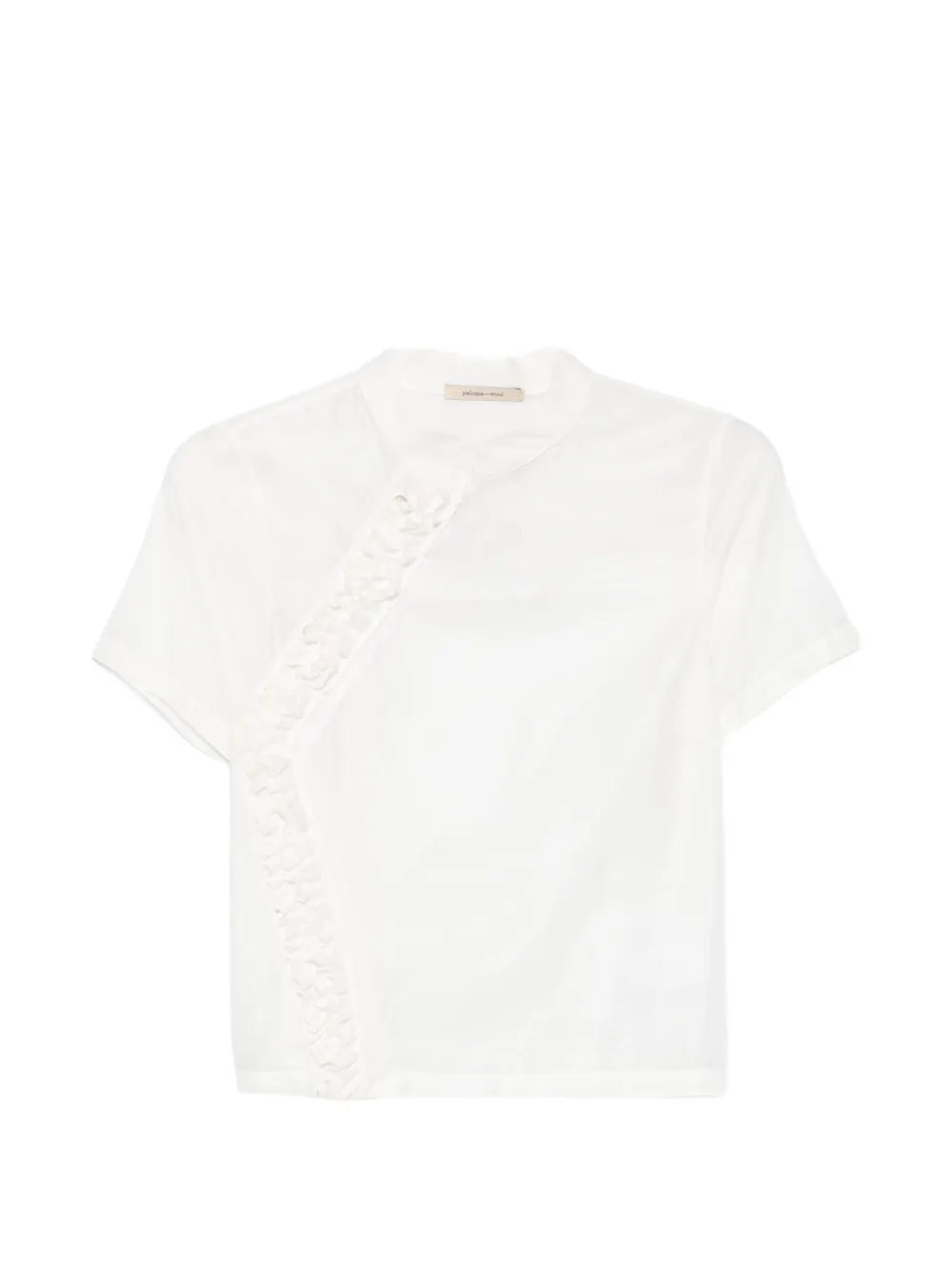 Paloma Wool Gaspar ruffle-trimmed short-sleeve blouse - Bianco
