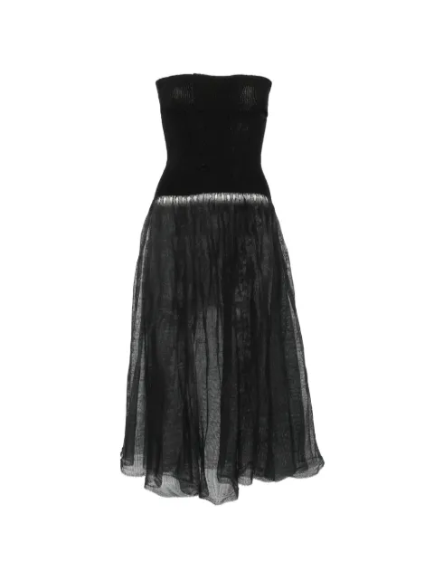 Paloma Wool Melo strapless sheer-knit midi dress