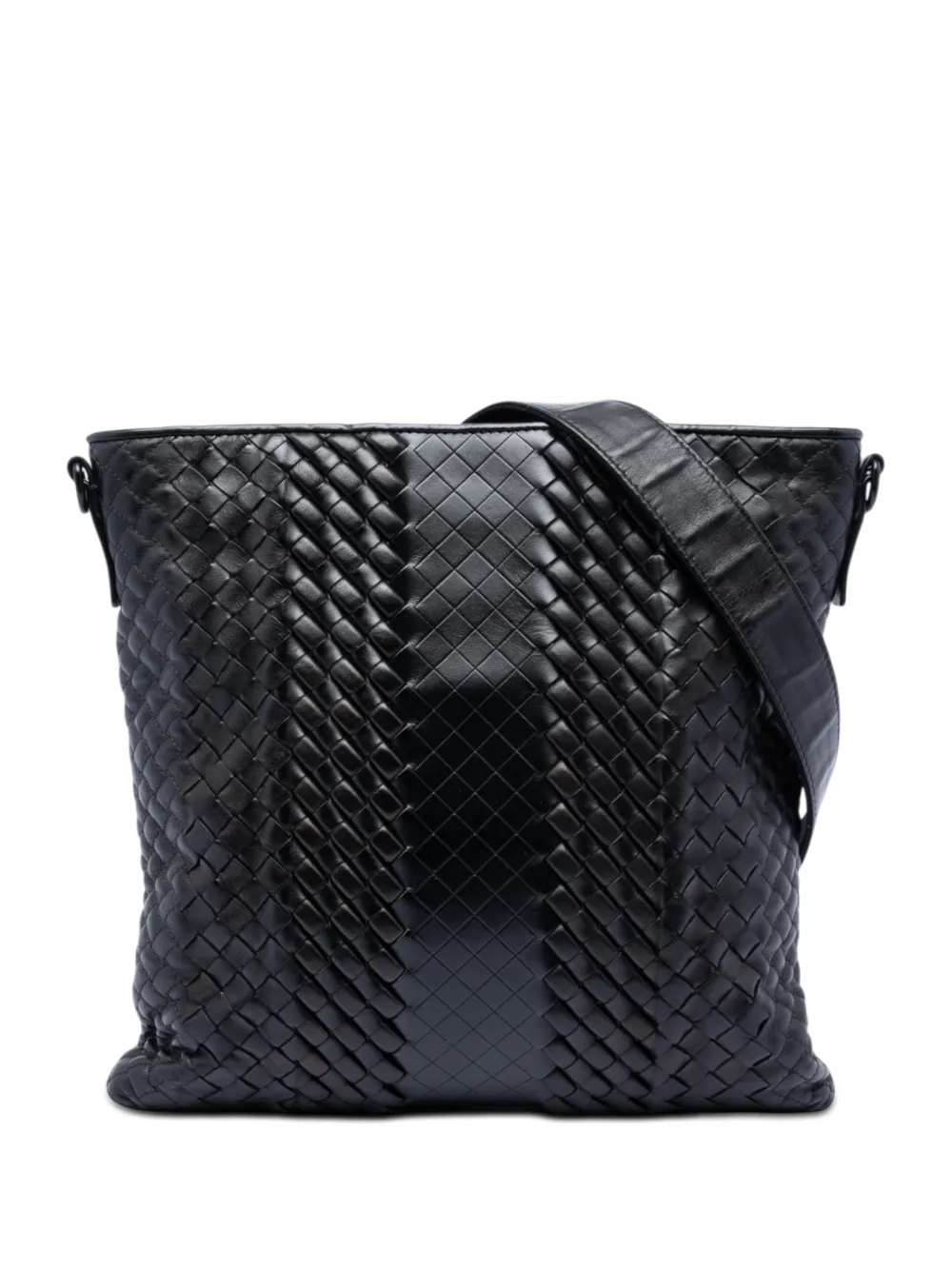 Bottega Veneta Pre-Owned 2012-2026 Leather Intreccio Imperatore crossbody bag - Schwarz