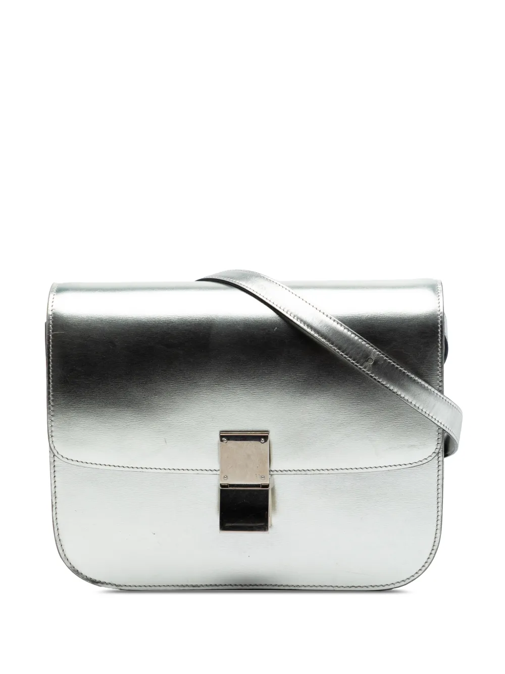 Celine Pre-Owned 2015 Medium Calfskin Classic Box crossbody bag - Argento