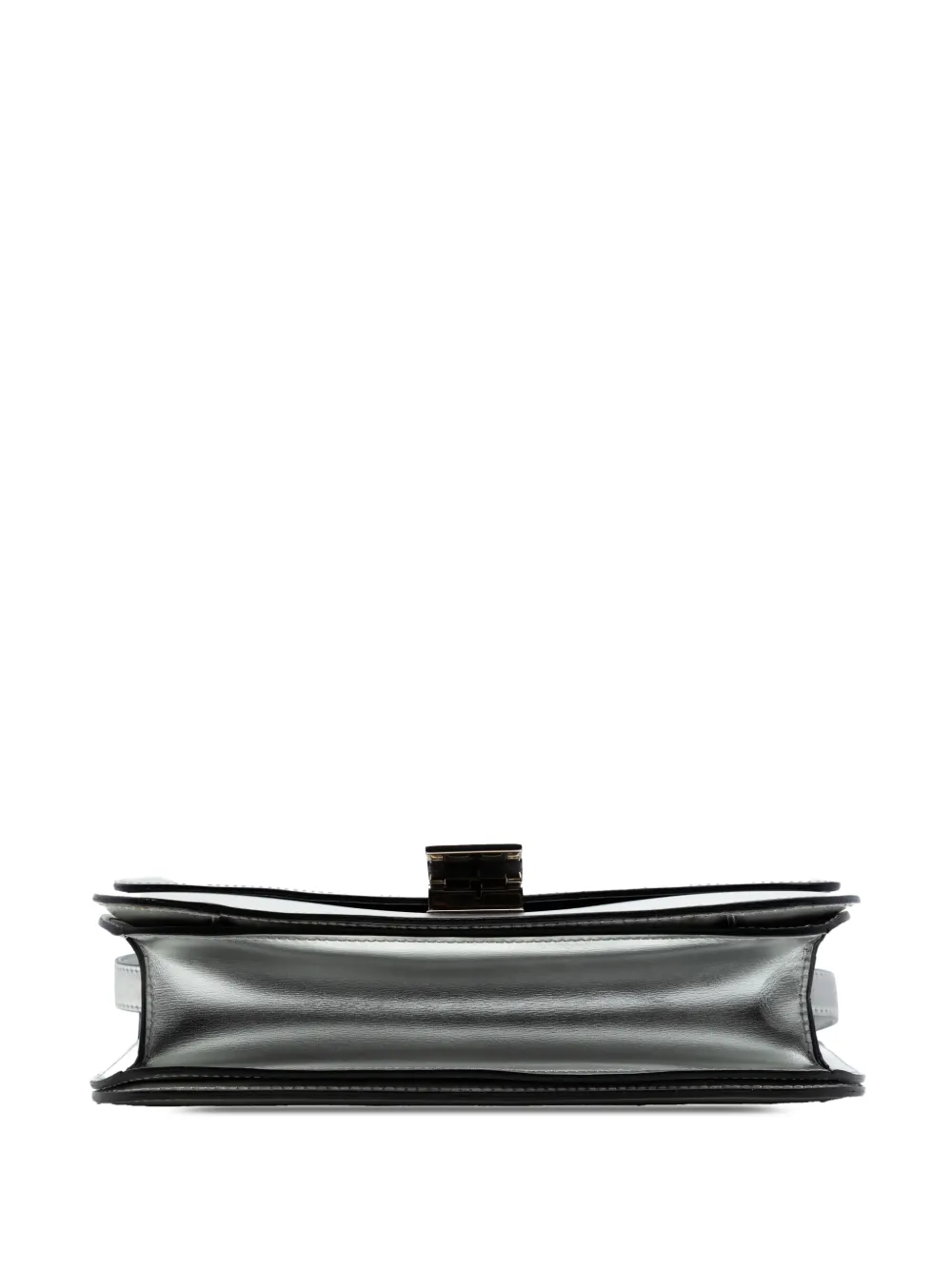 Celine Pre-owned 2015 Medium Calfskin Classic Box Crossbody Bag in Silver, view 4