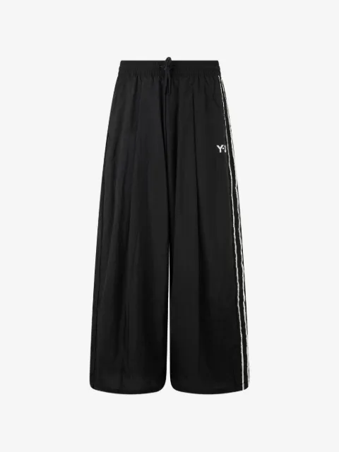 adidas x Y-3 raw edge logo-print wide-leg palazzo pants
