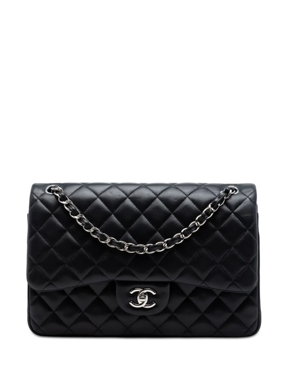 CHANEL Pre-Owned 2017-2018 Jumbo Classic Lambskin Double Flap shoulder bag - Schwarz