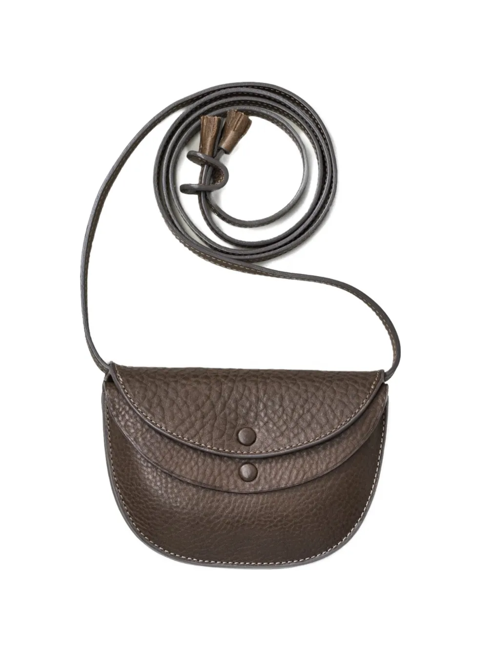 Kaptain Sunshine x Lady White Co pebble-grain shoulder bag - Marrone