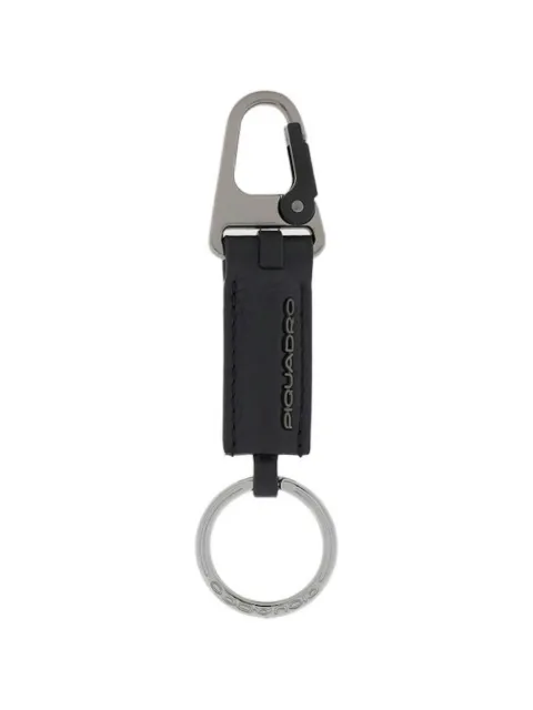 PIQUADRO carabiner leather keychain
