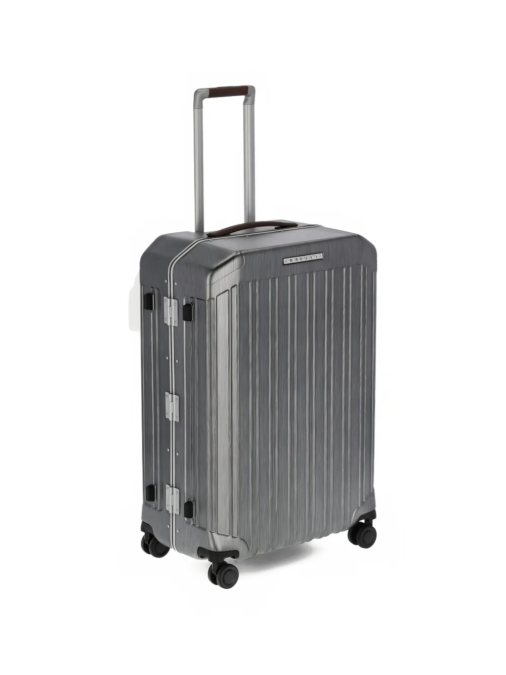 PIQUADRO Medium geribbelde rolkoffer Grijs