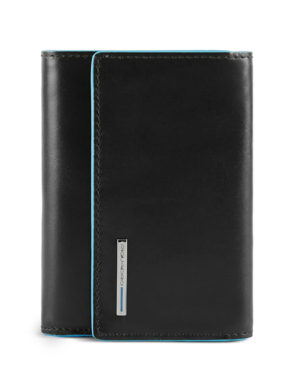 PIQUADRO trifold leather wallet - Schwarz