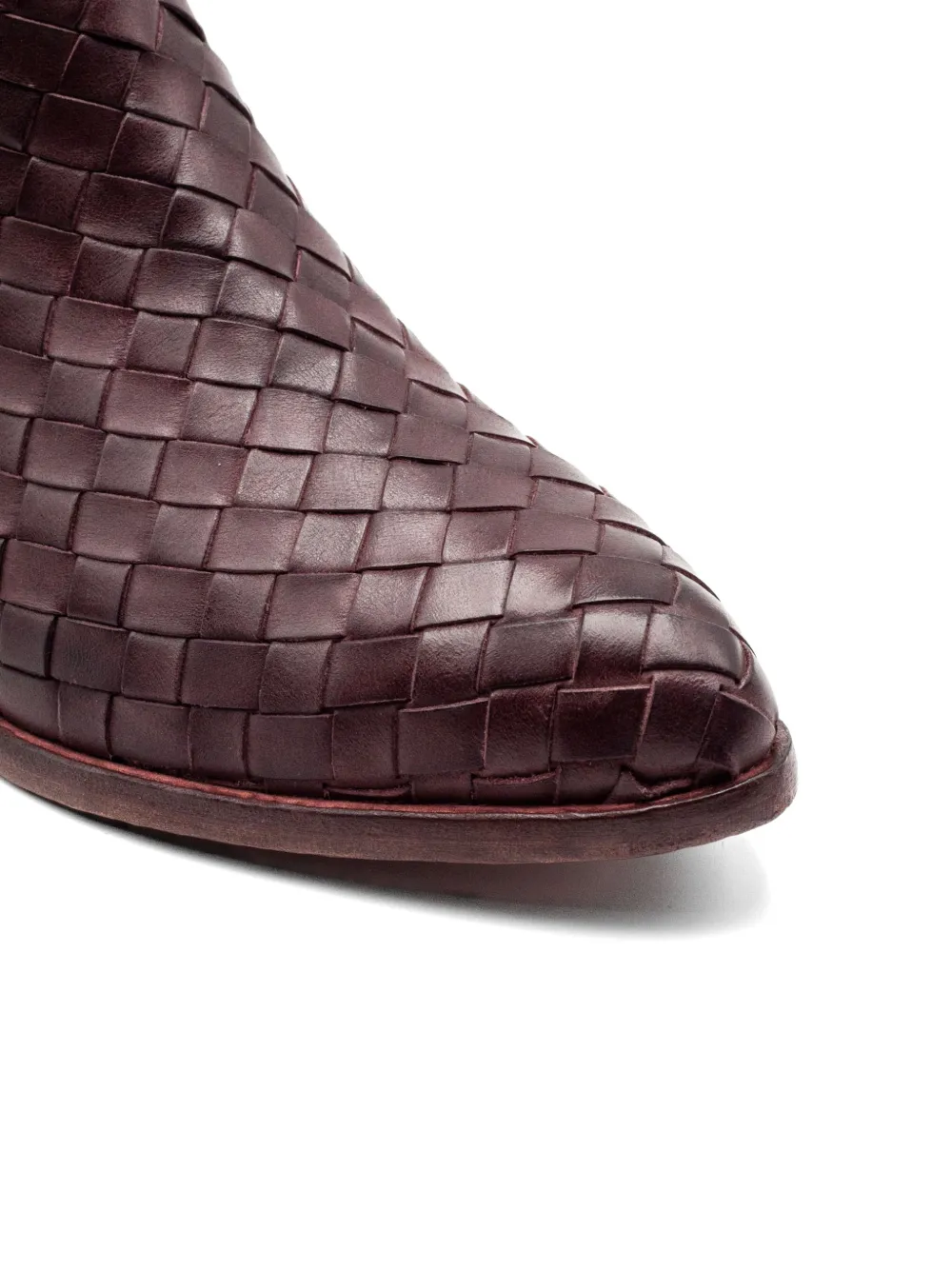 curiositè woven leather ankle boots Bruin