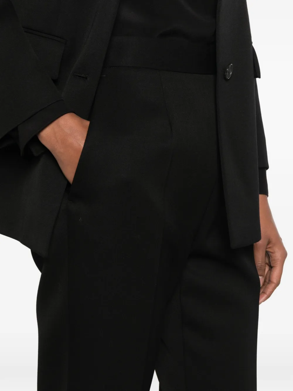 The Row Eranza geplooide pantalon Zwart