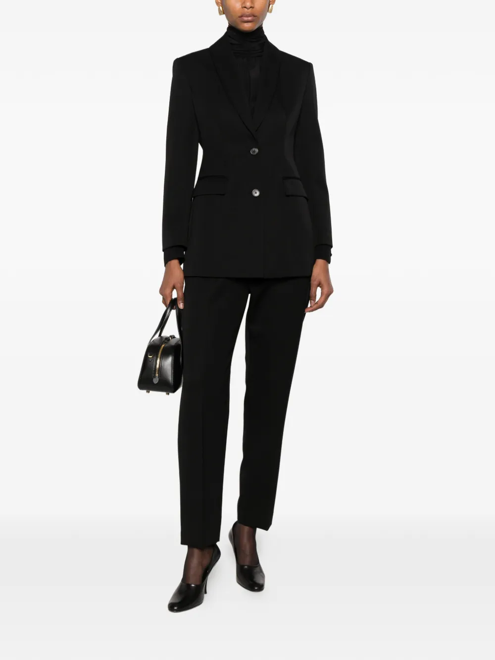 The Row Eranza geplooide pantalon Zwart