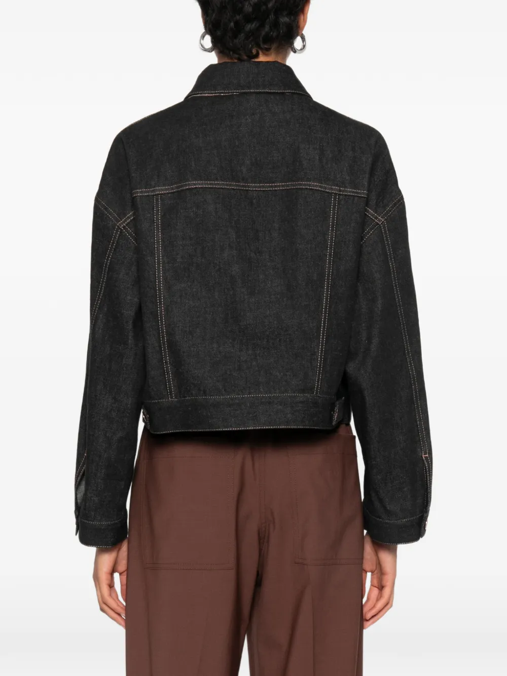 Brunello Cucinelli Denim jack Zwart