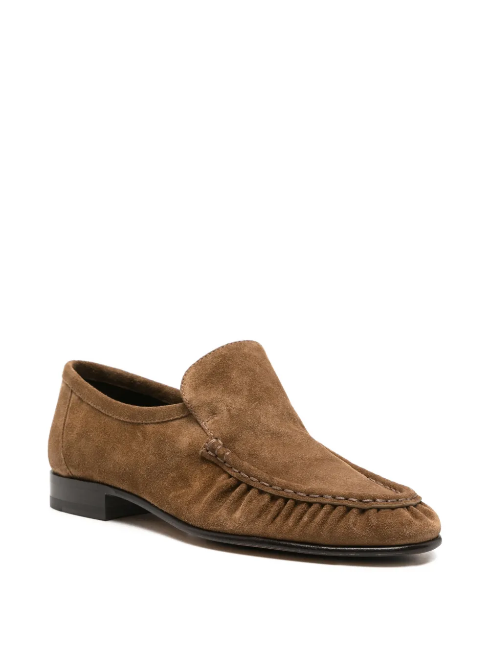 The Row ruched-detail loafers Bruin