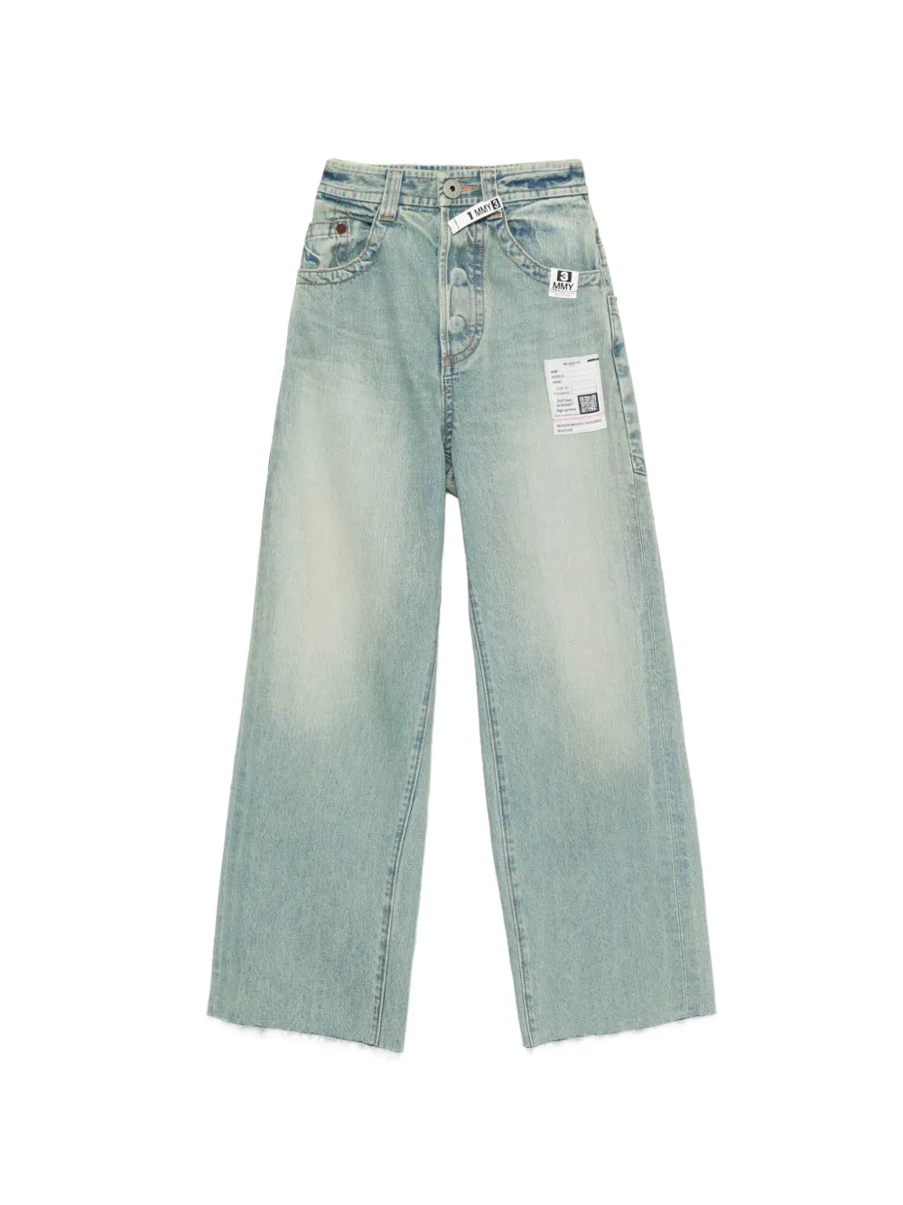 Maison MIHARA YASUHIRO logo-patch straight-leg jeans - Blau