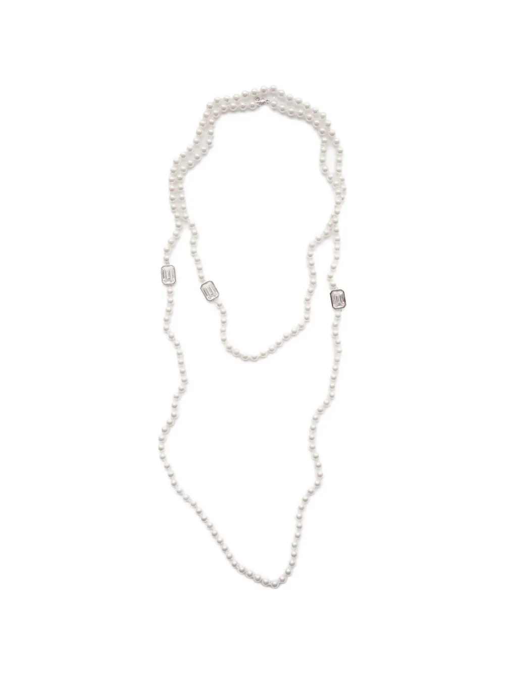 Izabel Display Mega Pearl cubic-zirconia necklace - Argento