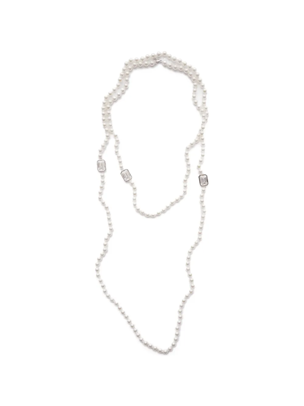 Izabel Display Mega Pearl cubic-zirconia necklace - Argento