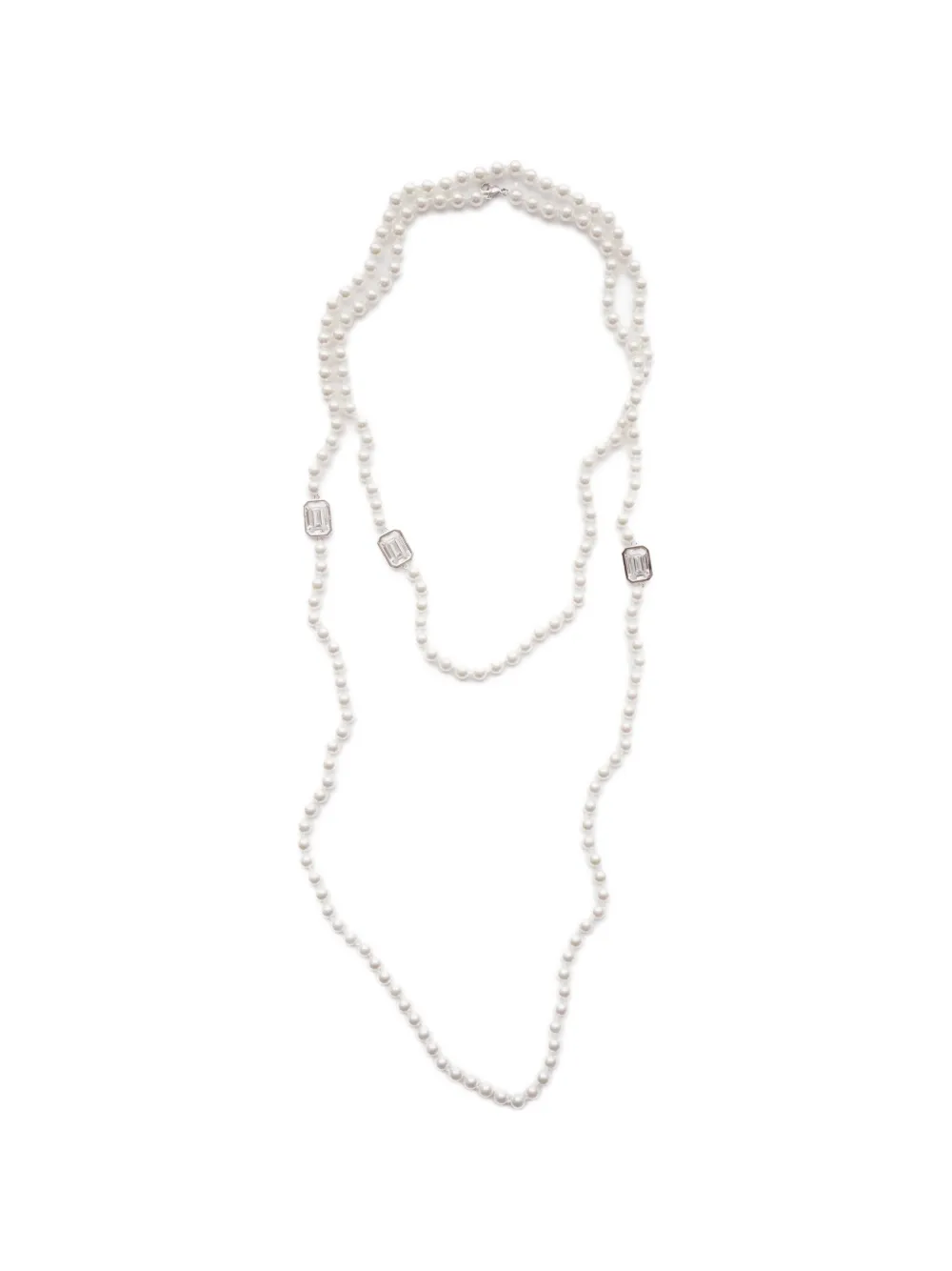 Izabel Display Mega Pearl cubic-zirconia necklace - Silber