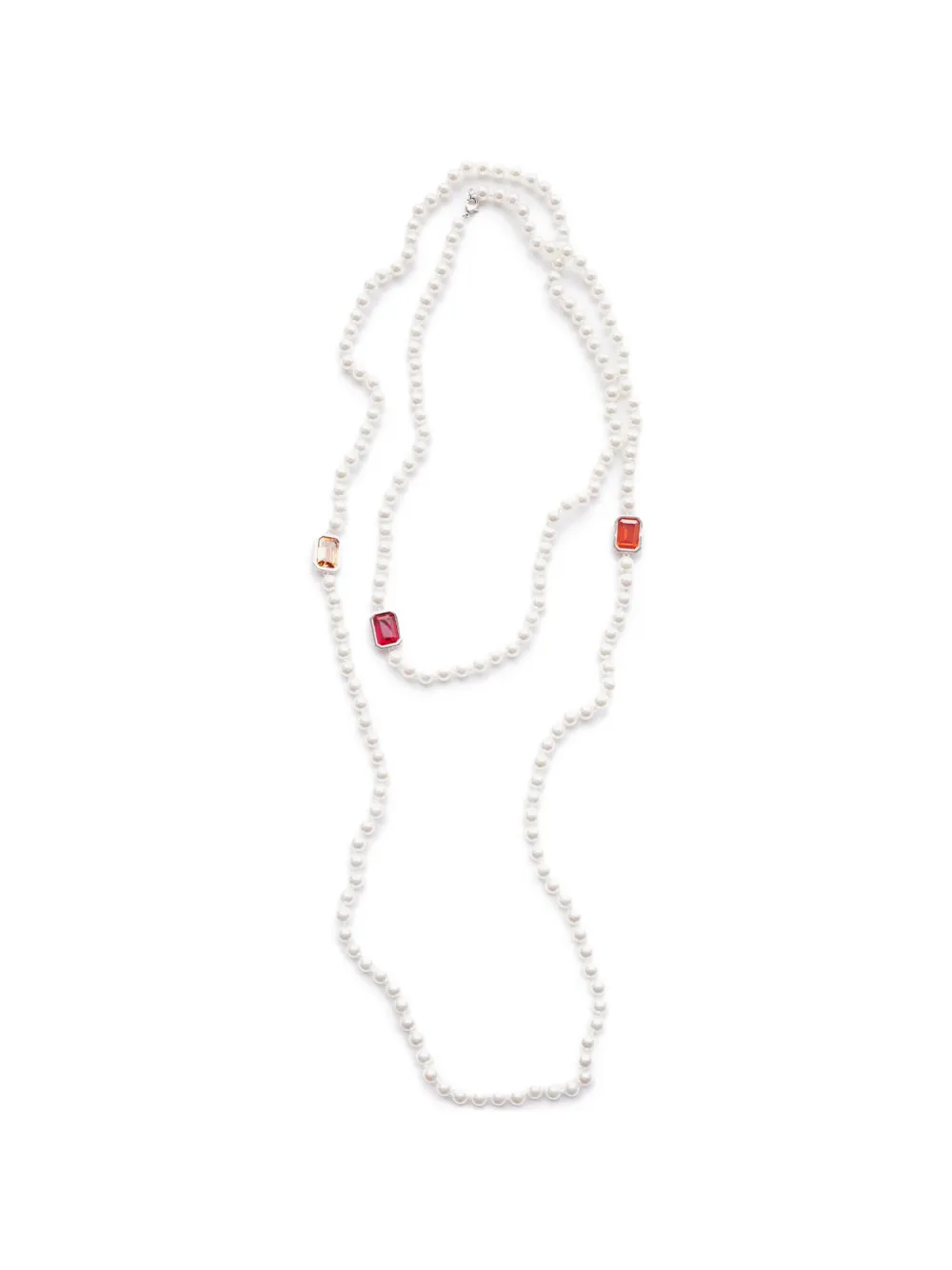 Izabel Display Mega cubic-zirconia necklace - Bianco
