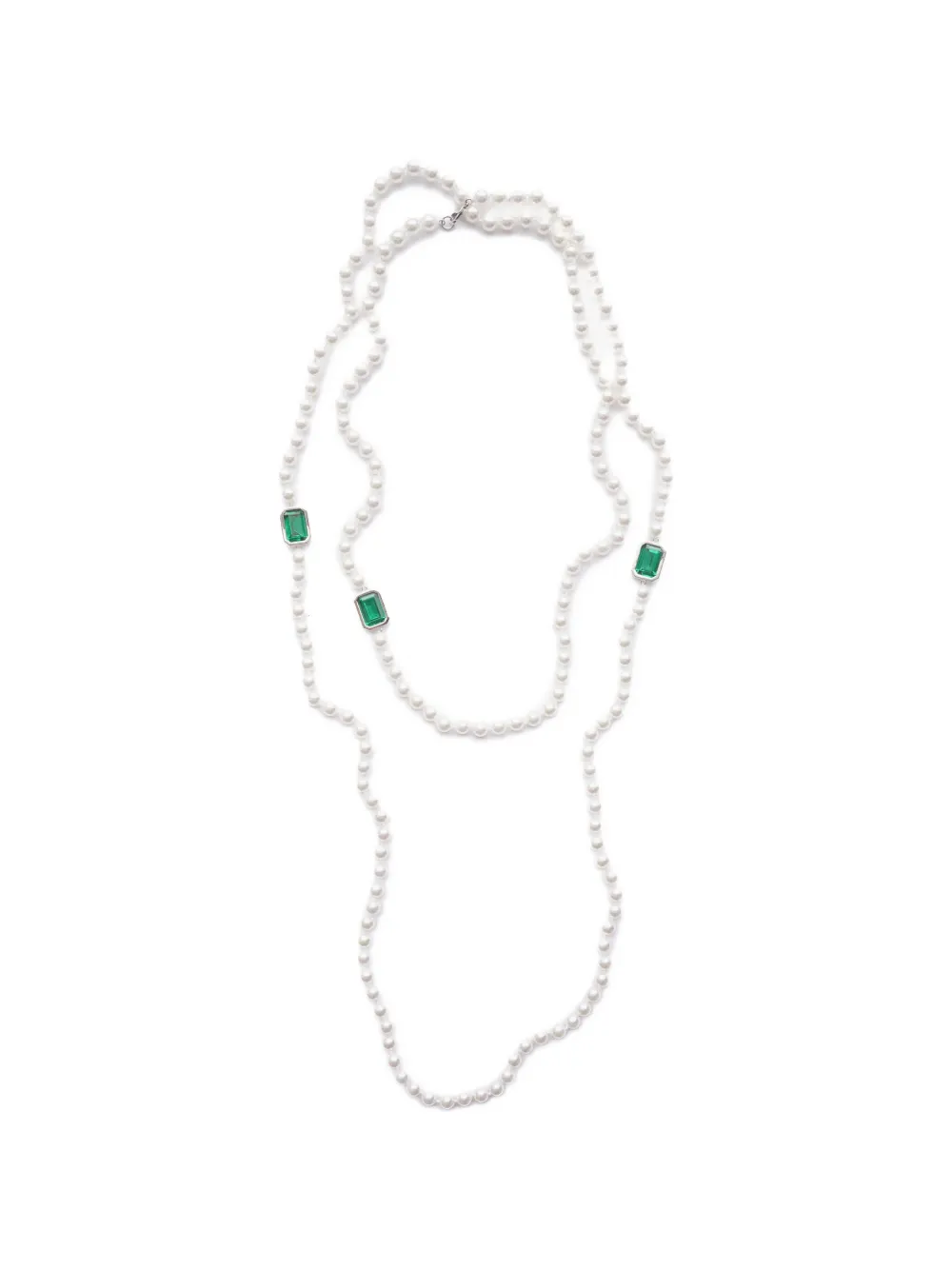 Izabel Display Mega Pearl cubic-zirconia necklace - Argento