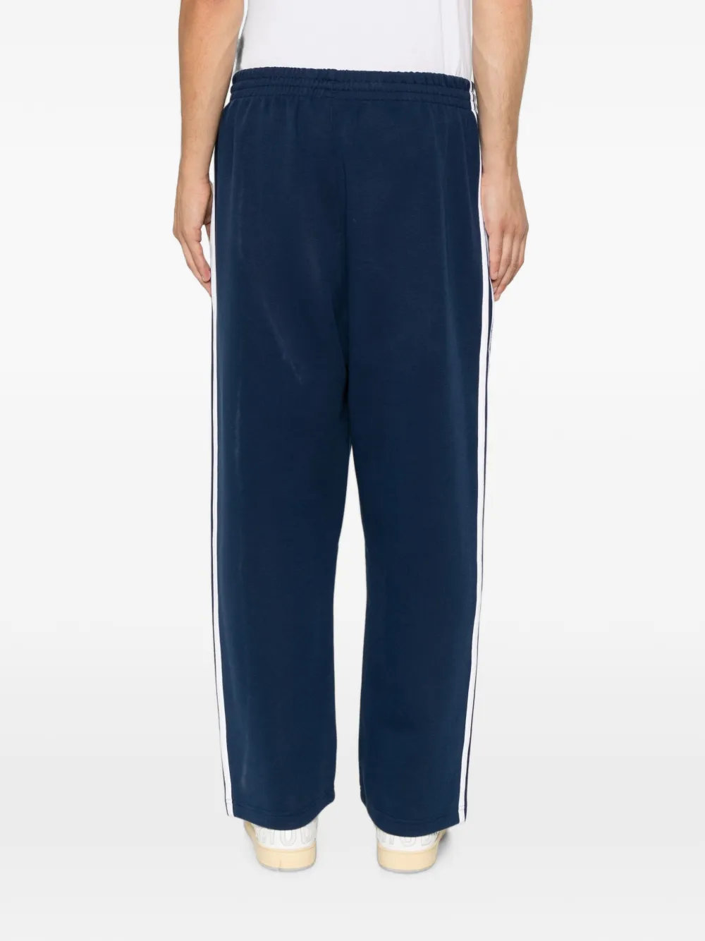 adidas logo-embroidered side-stripe track pants Blauw