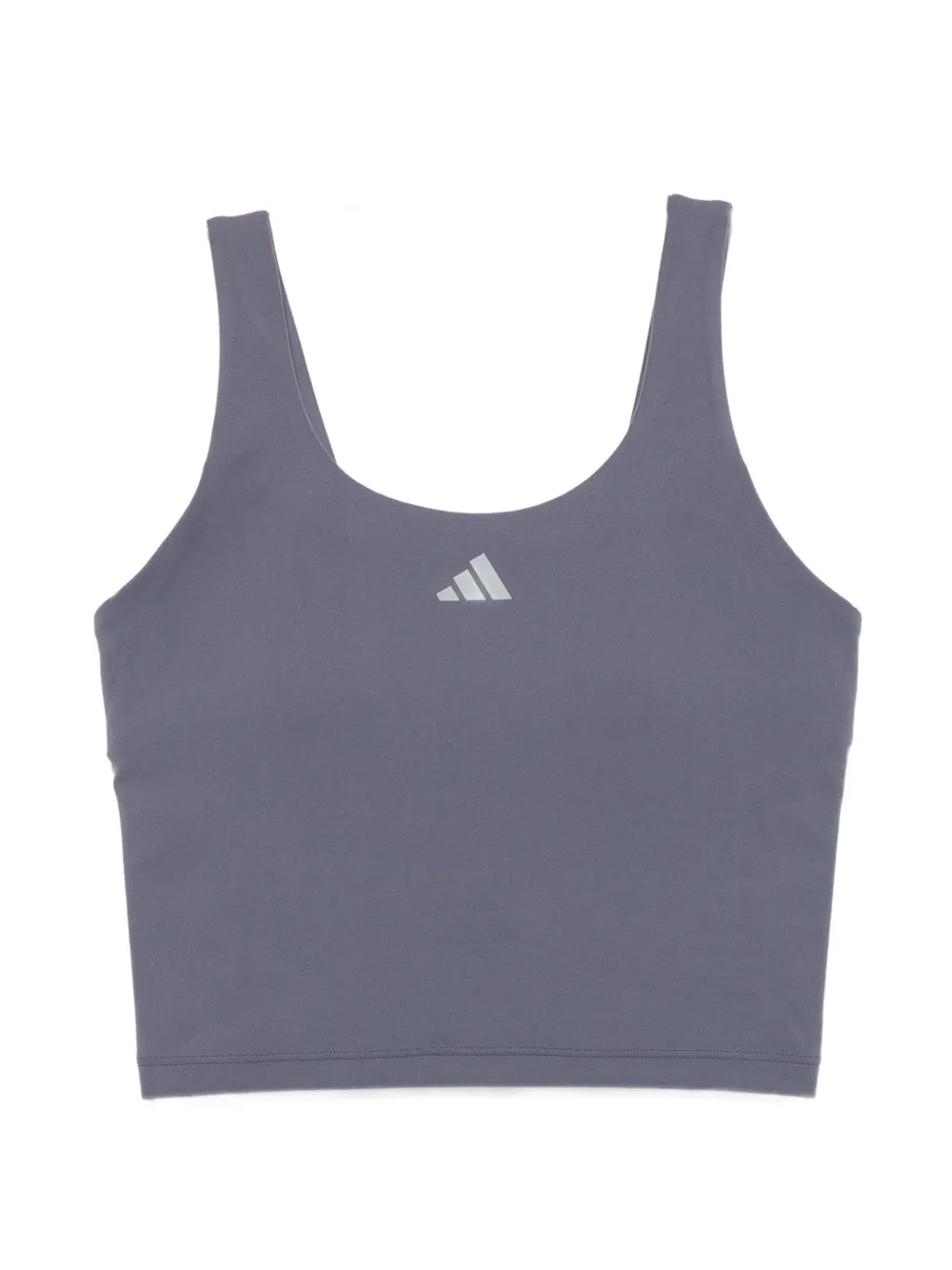 adidas logo-print cropped top - Blu