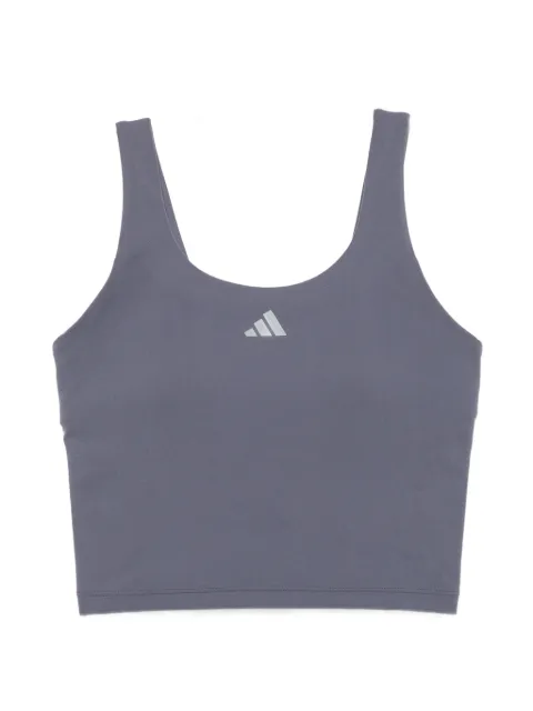 adidas logo-print cropped top