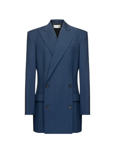 Situationist double-breasted checked blazer