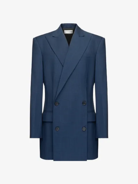 Situationist double-breasted checked blazer