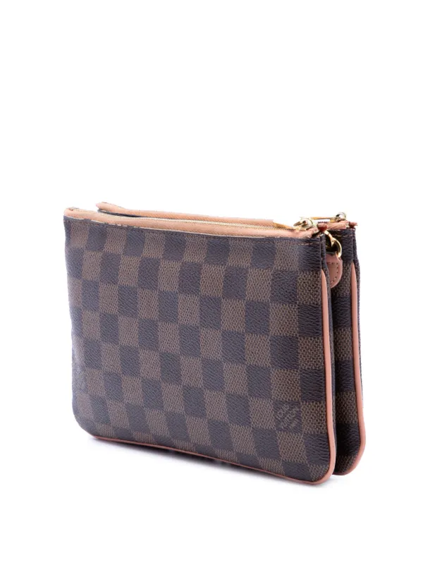 LOUIS VUITTON エベヌ　ダミエショルダーバッグ Louis Vuitton Pre-Owned 2020 ダミエ エベヌ ポシェット ダブルジップ