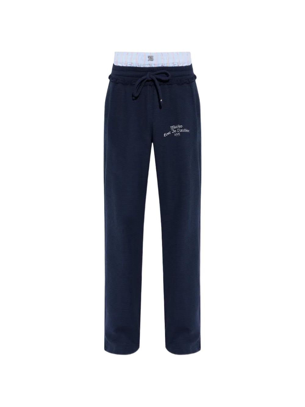 MISBHV waffle-knit layered track pants - Blu