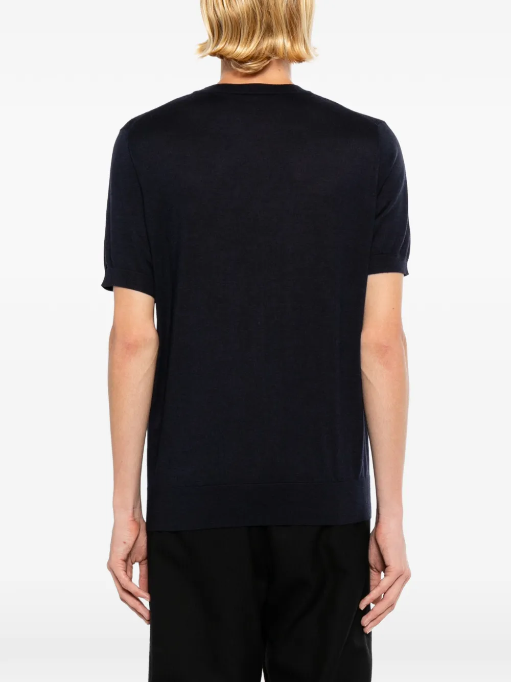 Brioni Gebreid T-shirt Blauw