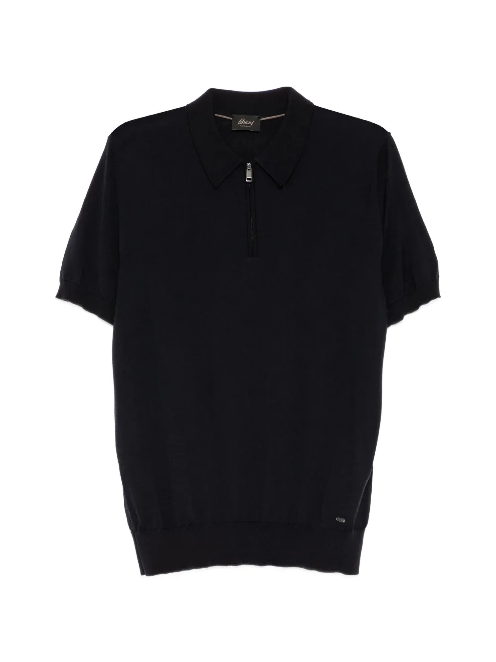 Brioni zip-fastening short-sleeve polo shirt - Blu