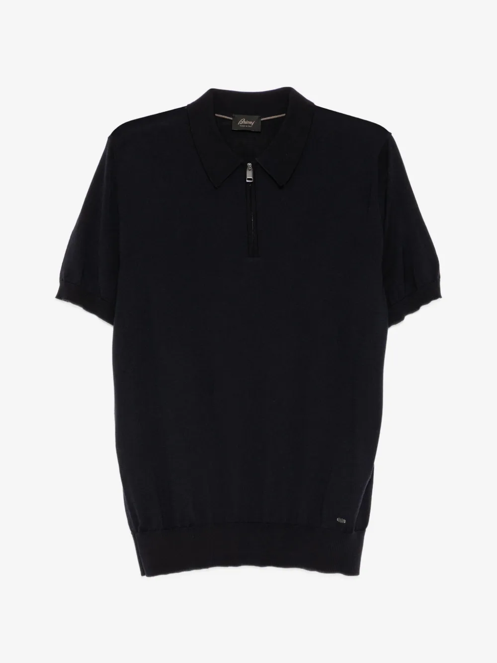 Brioni 拉链开合短袖polo衫 | 蓝色 | Image 1