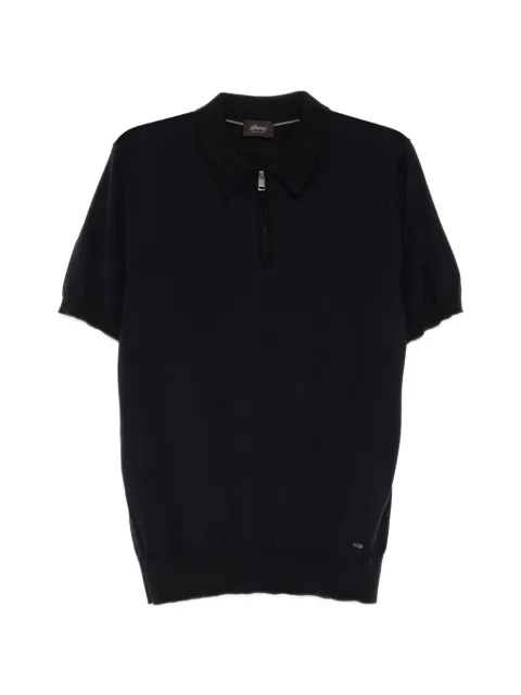 Brioni zip-fastening short-sleeve polo shirt