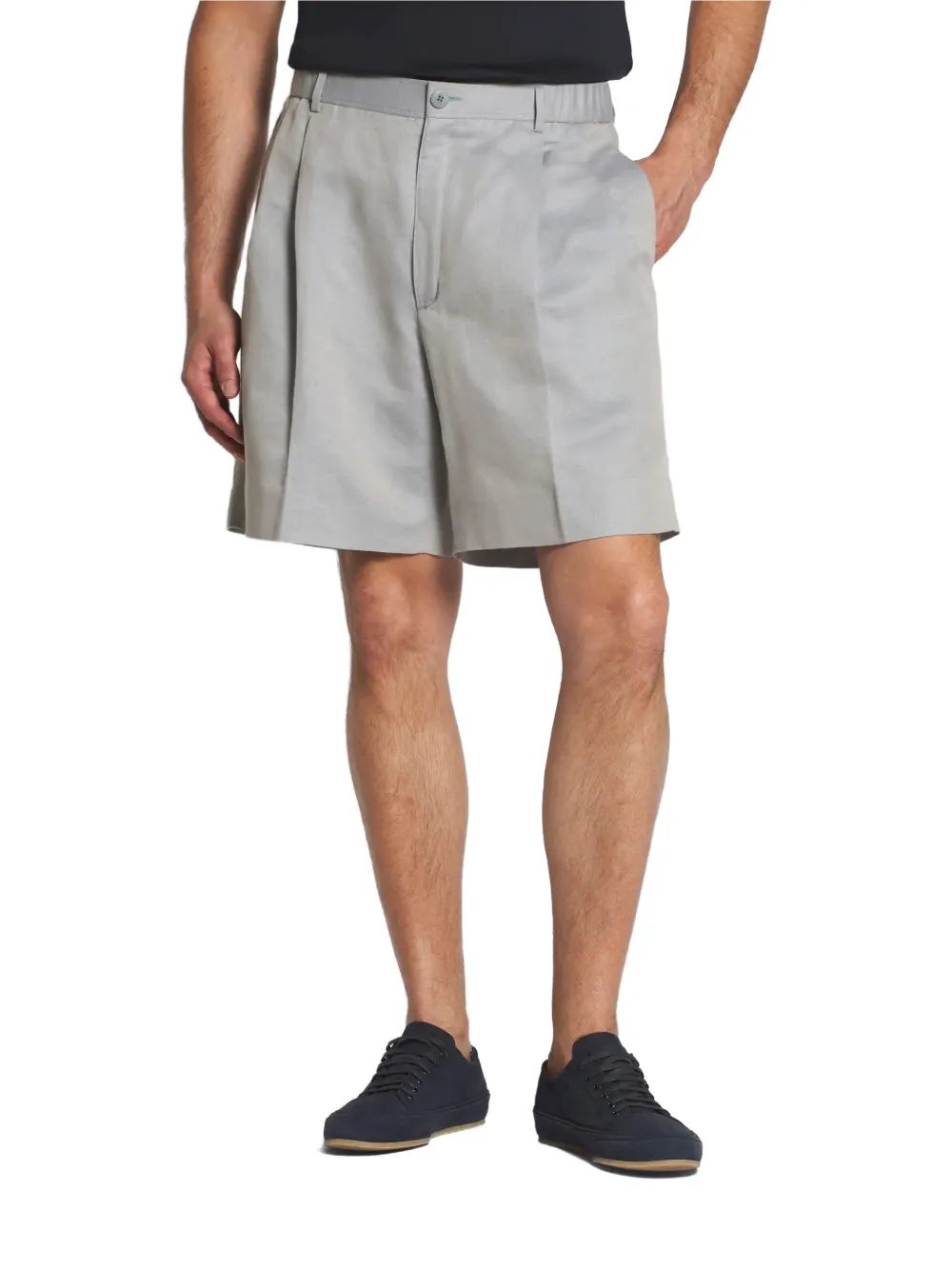 Brioni Bellagio geplooide shorts met tailleband Grijs