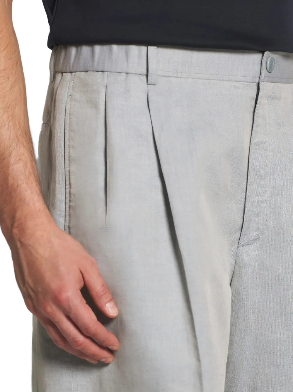 Brioni Bellagio geplooide shorts met tailleband Grijs