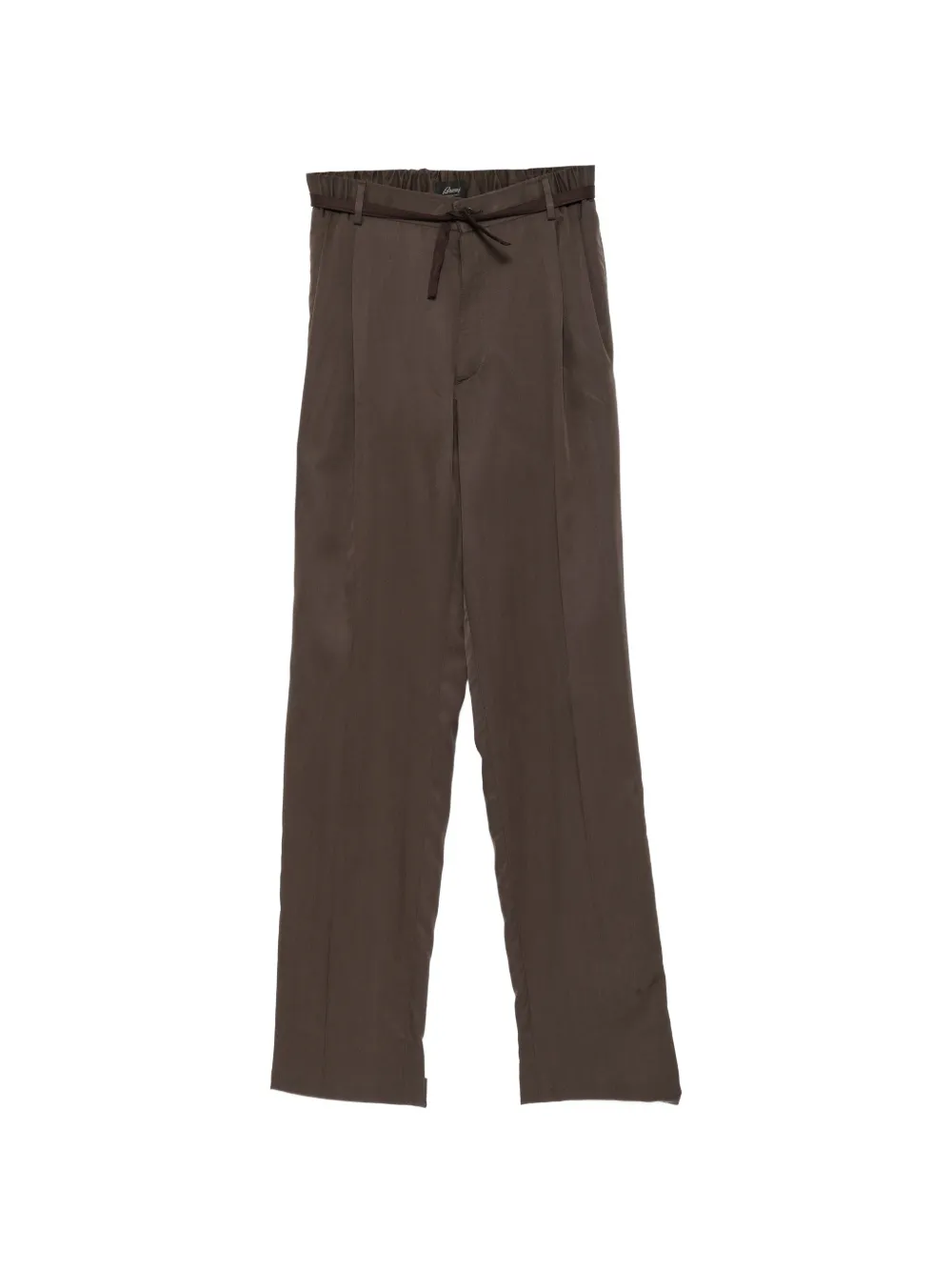 Brioni silk drawstring trousers | Brown | Image 1