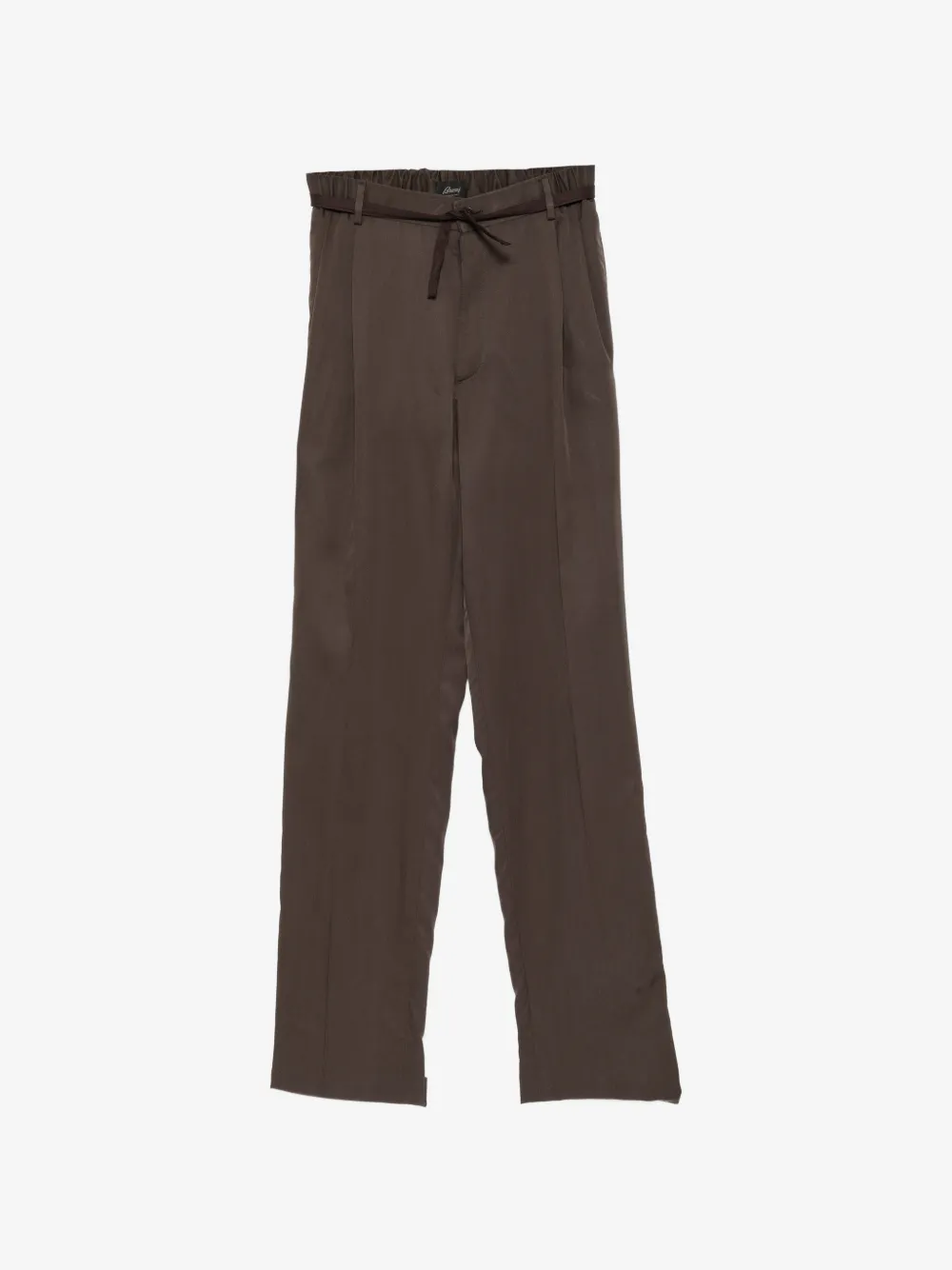 Brioni шелковые брюки с кулиской | коричневый | Image 1