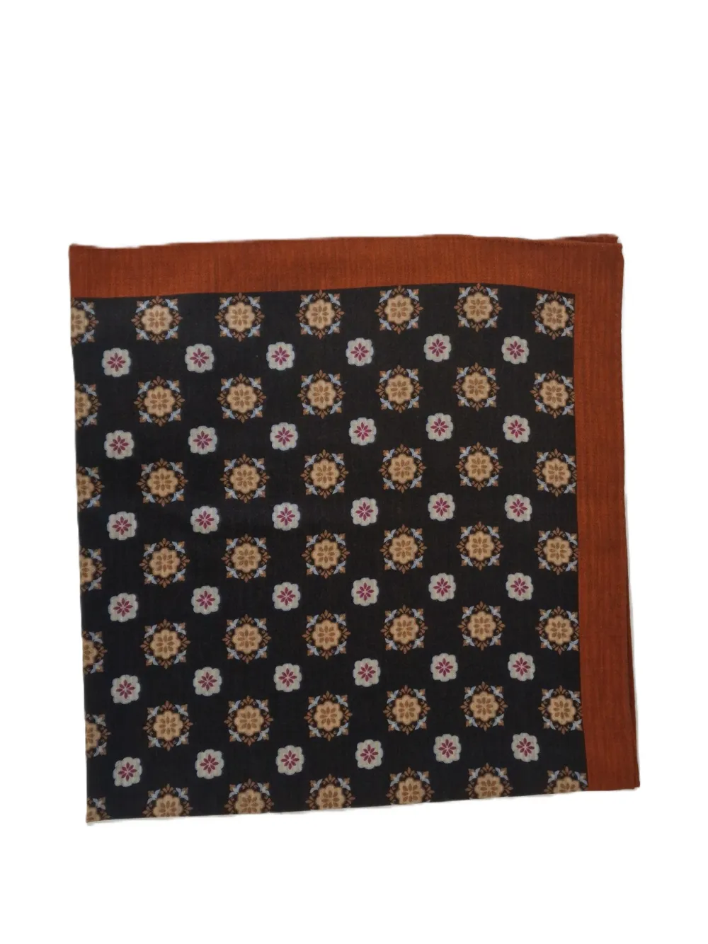 Altea floral-print pocket square | Brown | Image 1
