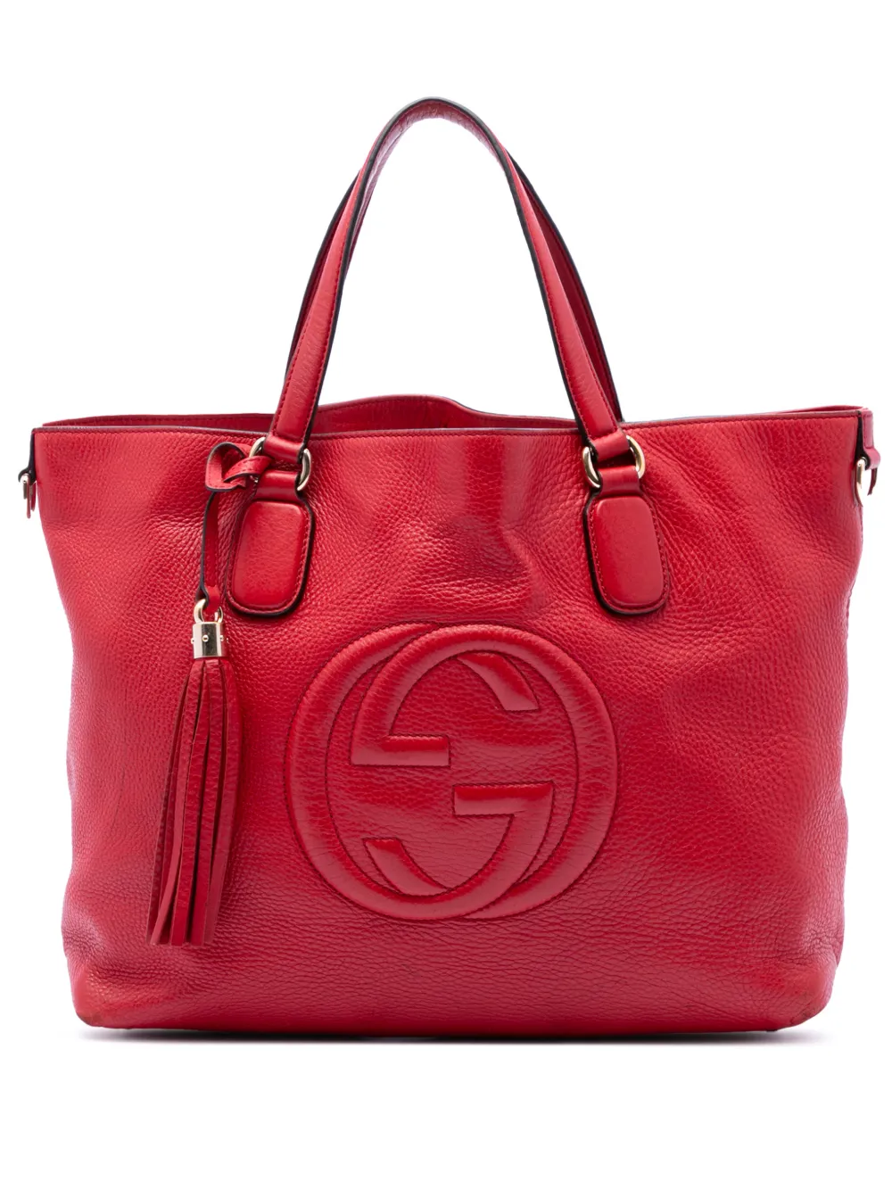 Gucci Pre-Owned 2016-2026 Large Leather Soho Working Tote satchel - Rosso