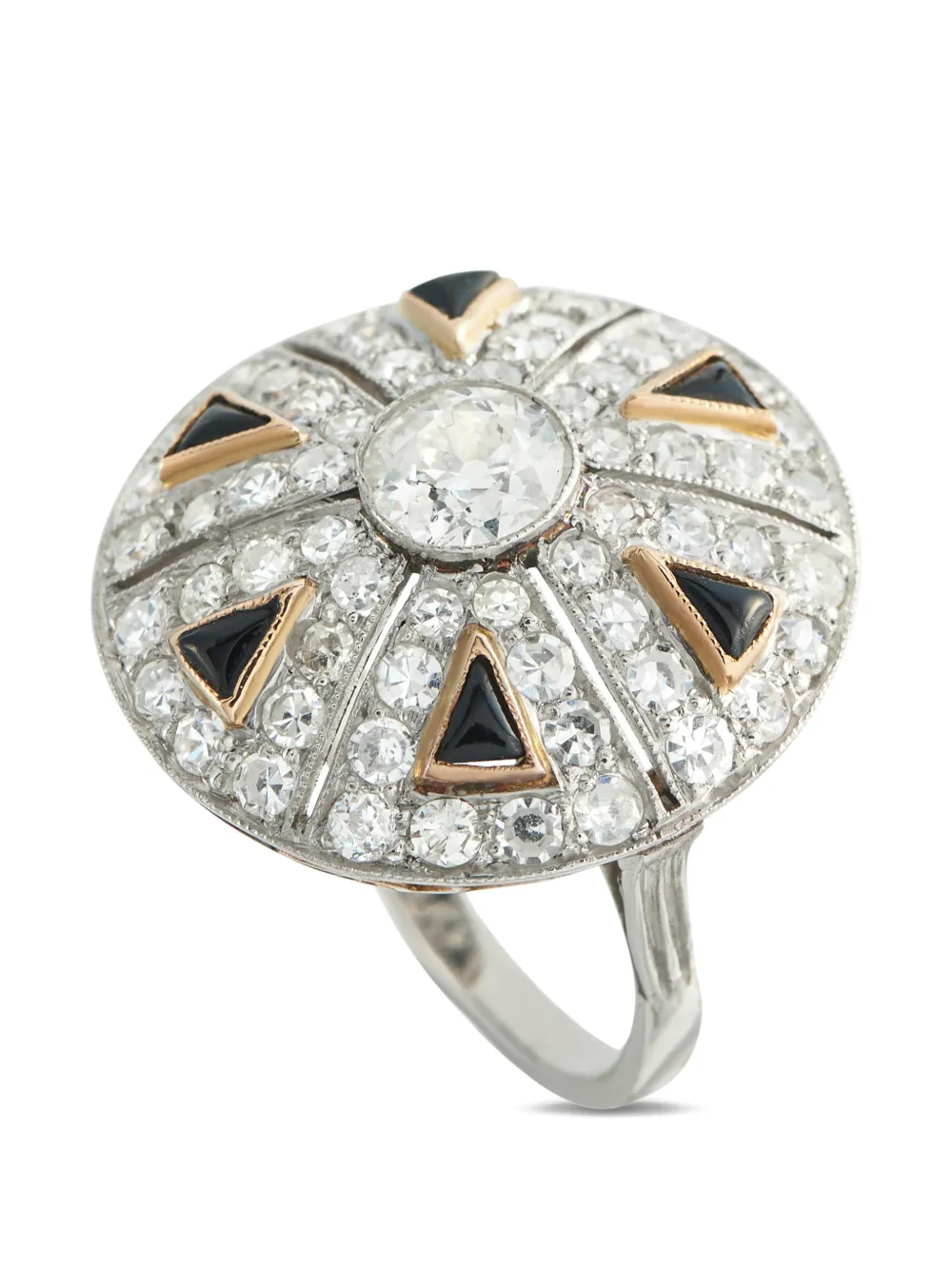 LB Exclusive diamond circular ring - Argento