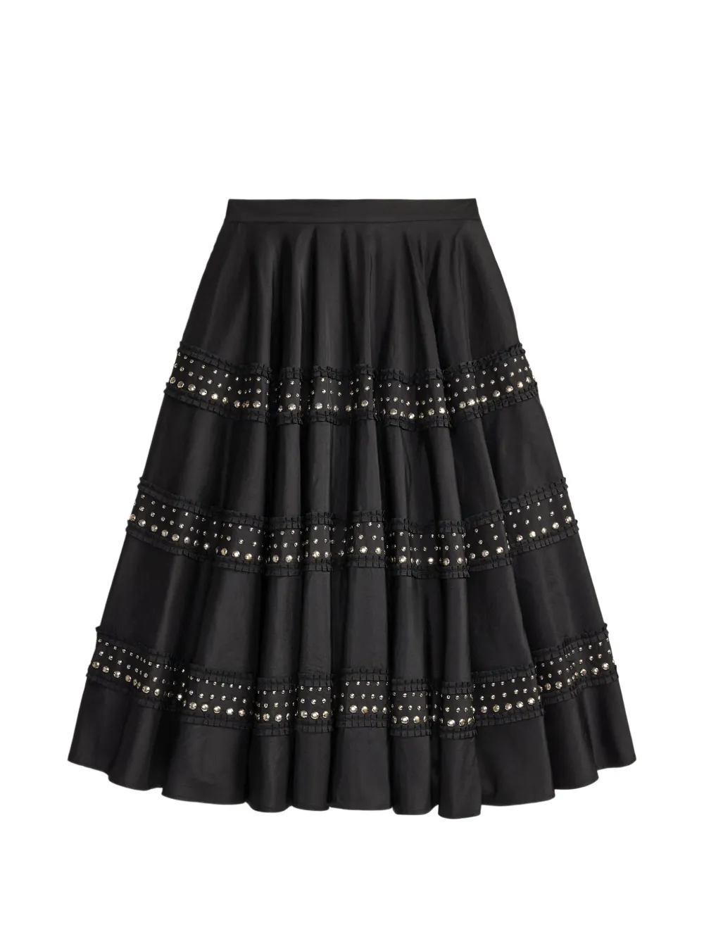 Ralph Lauren RRL Gonna midi con borchie - Nero