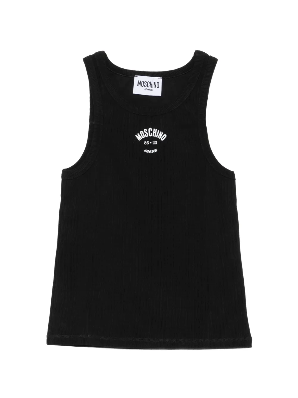 MOSCHINO JEANS ribbed-knit tank top - Nero