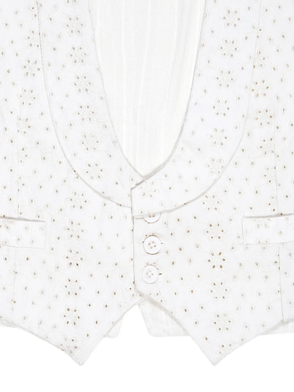 MAISON HOTEL Florence broderie anglaise gilet Wit