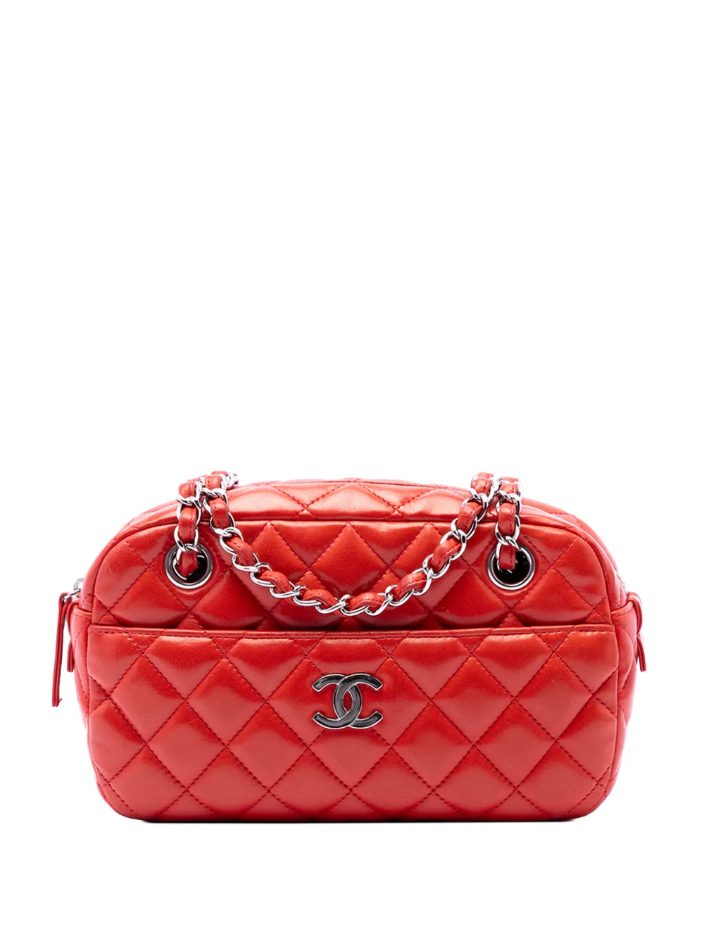 CHANEL Pre-Owned 2011 Quilted Lambskin Camera Bag shoulder bag - Rosso